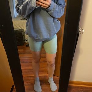 Light green bike shorts